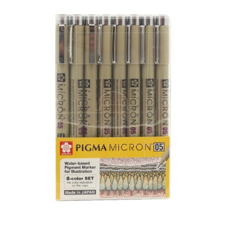 Pigma Micron 05 8 Color Set