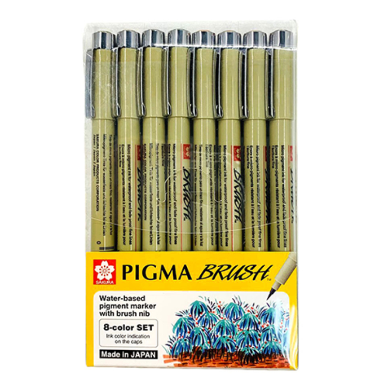 Pigma Brush 8 Color Set
