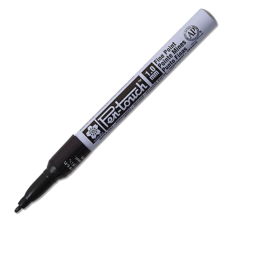 قلم تحديد باللمس خط رفيع أسود