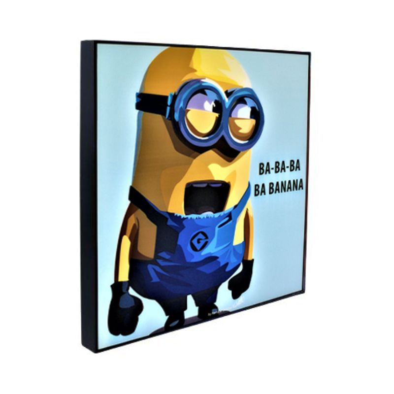 Famous Pop Art Minion Ver2 25cm x 25cm Plywood and Laminate Wall Frame
