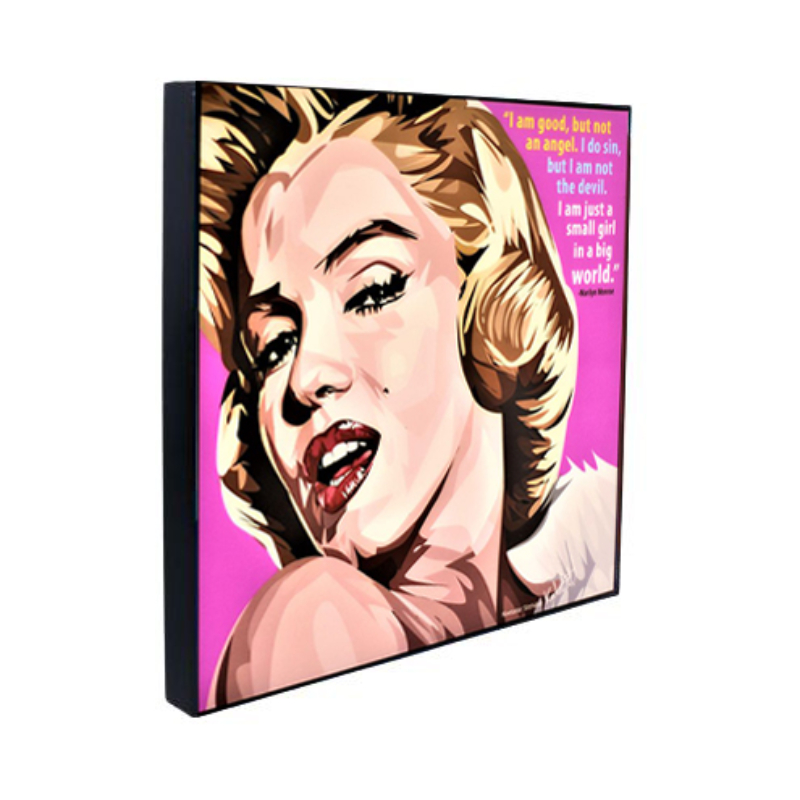 Famous Pop Art Marilyn Monroe Ver2 Plywood and Laminate Wall Frame