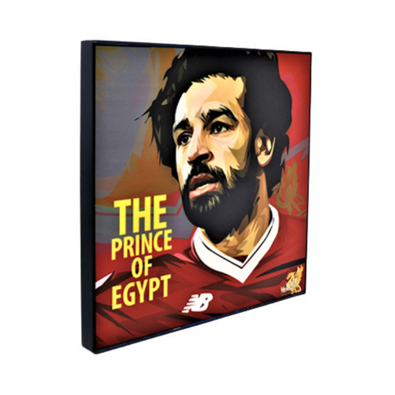 Famous Pop Art Mohamed Salah 25cm x 25cm Plywood and Laminate Wall Frame