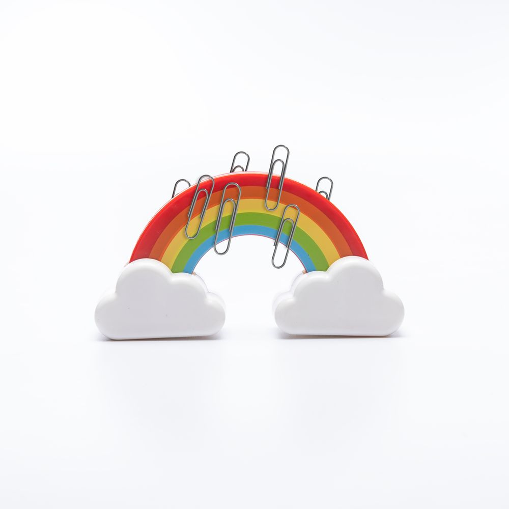 Rainbow Paperclip Holder