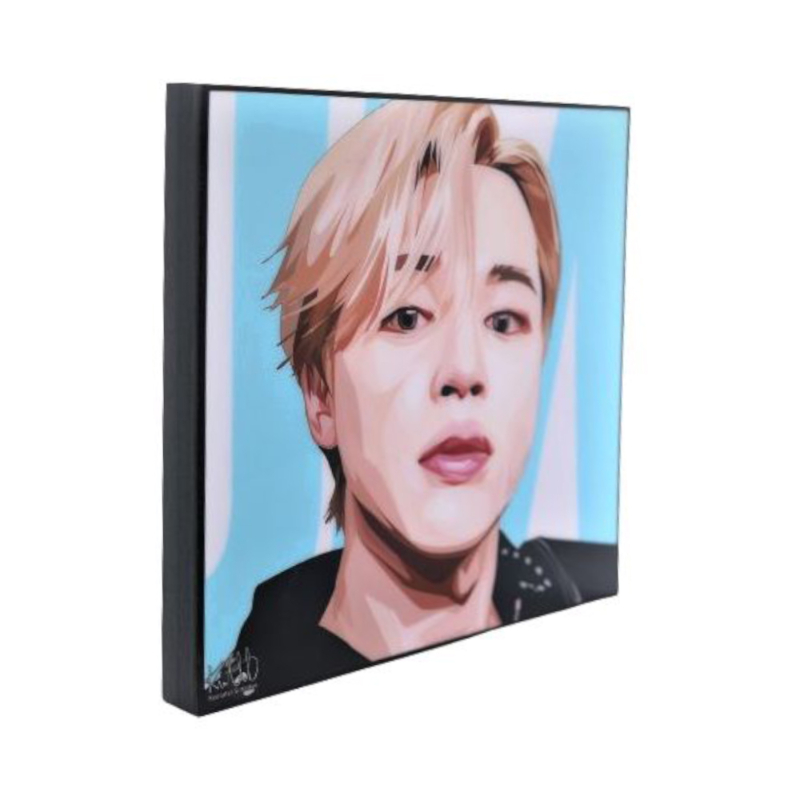 Famous Pop Art BTS Jimin 25cm x 25cm Plywood and Laminate Wall Frame