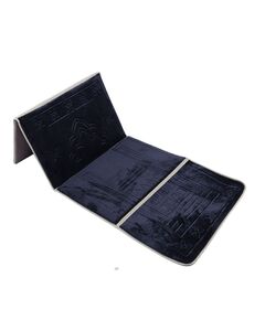 Manasek 2-In-1 Foldable Prayer Mat Withback Rest - Black