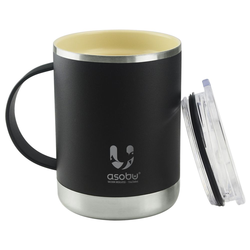 Asobu Ultimate Mug Vacuum Insulated Coffee Mug Black 360 ml