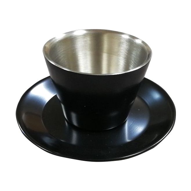 Rovatti Pola 200 Ml Contro Stainless Steel Cup Black
