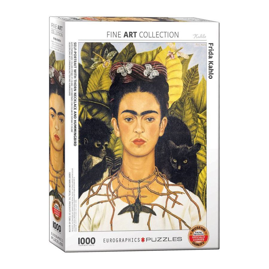 Eurographics Self-Portrait with Thorn Necklace & HumminGBird By Frida Kahlo 1000 Pieces Puzzle