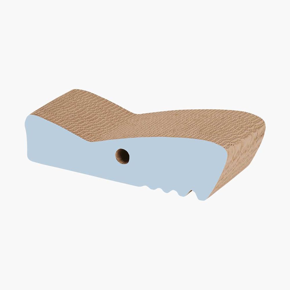 كات ات - خداشة للقطط من الكرتون المموج على أشكال الحيوانات - سمك القرش