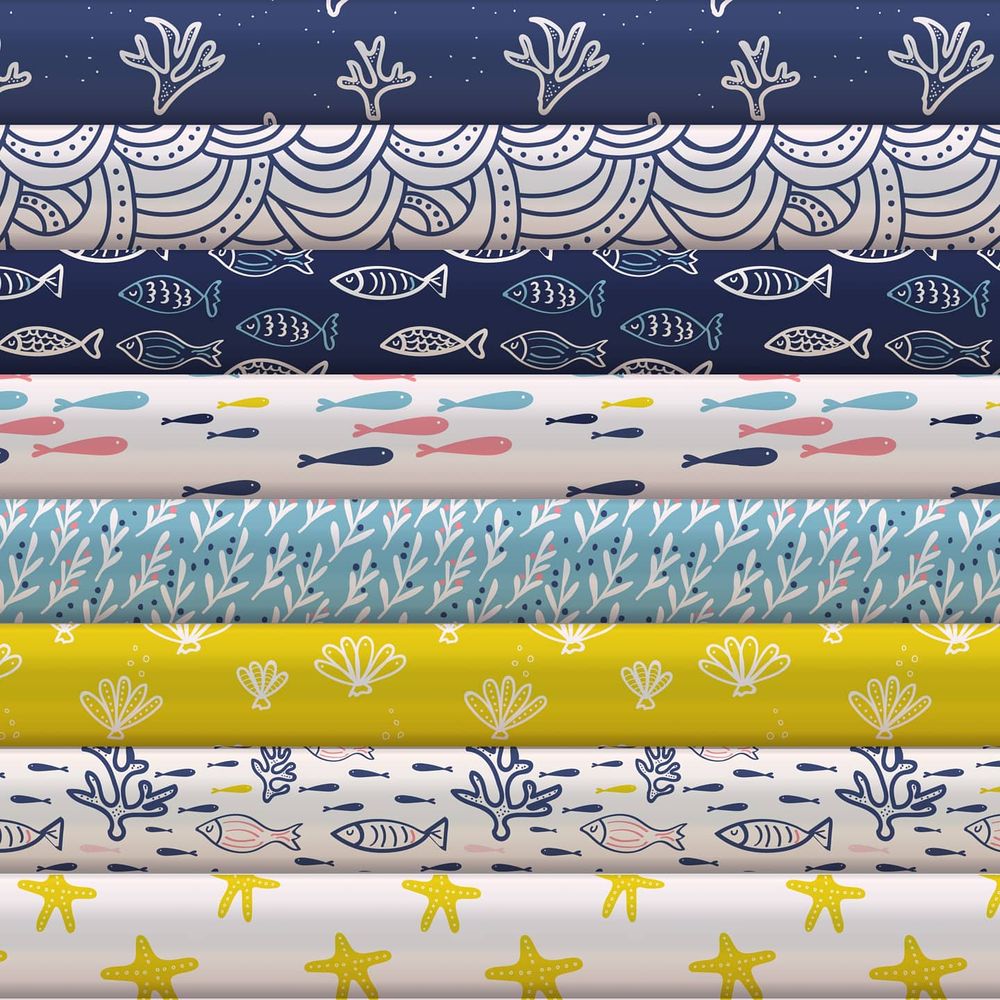 Wrapping Paper Bundle Sea