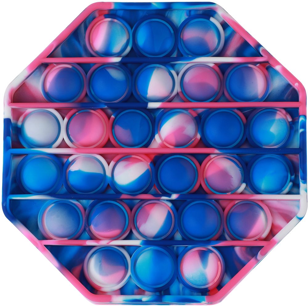 Pop The Bubble - Fidget Toy Octagonal Tie Dye Blue/Pink