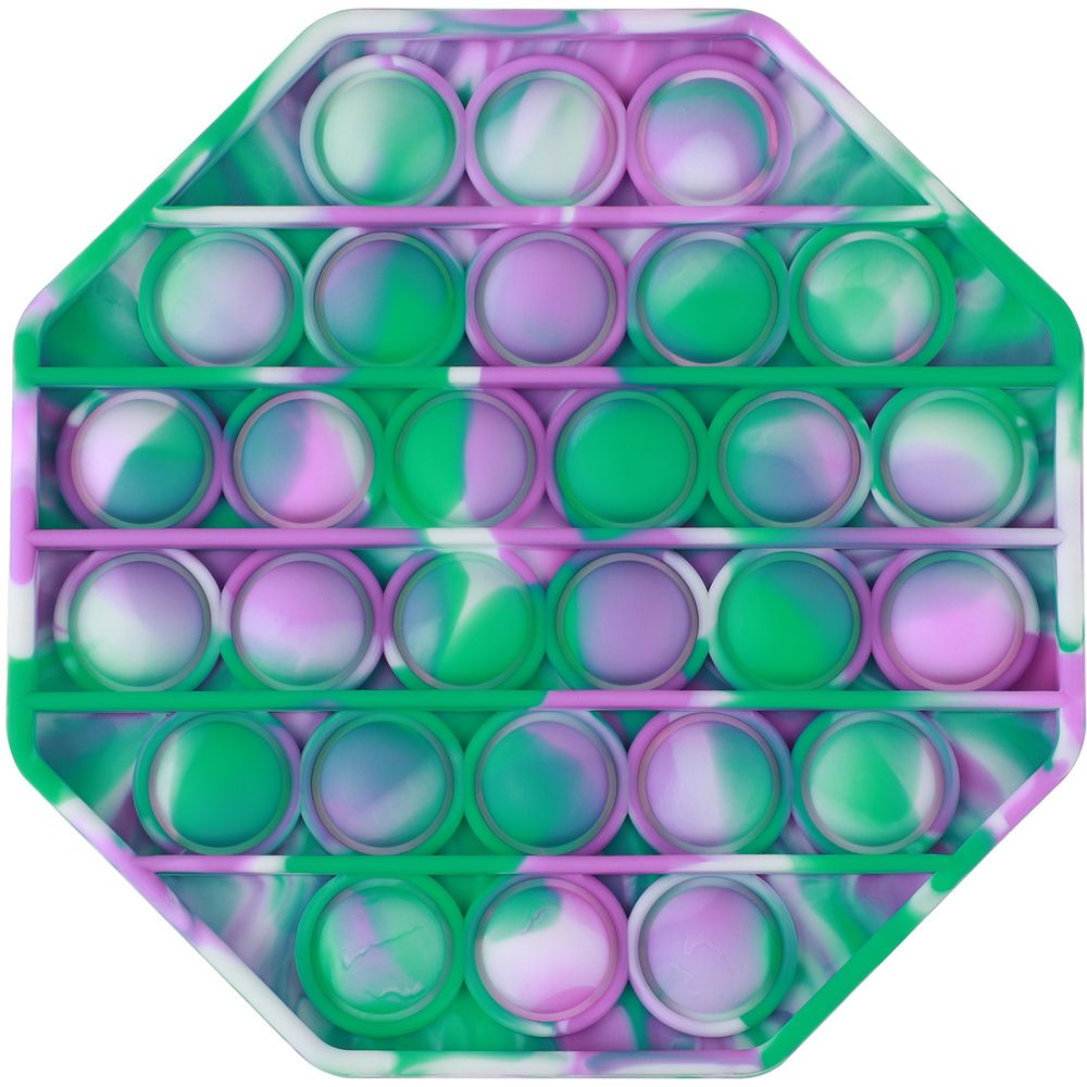 Pop The Bubble - Fidget Toy Octagonal Tie Dye Green/Purple