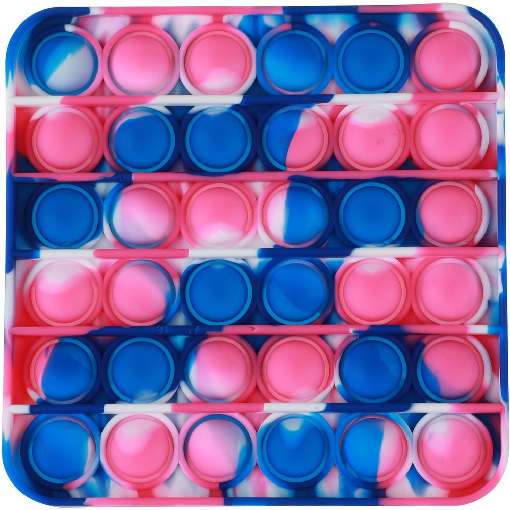 Pop The Bubble - Fidget Toy Square Tie Dye Blue/Pink