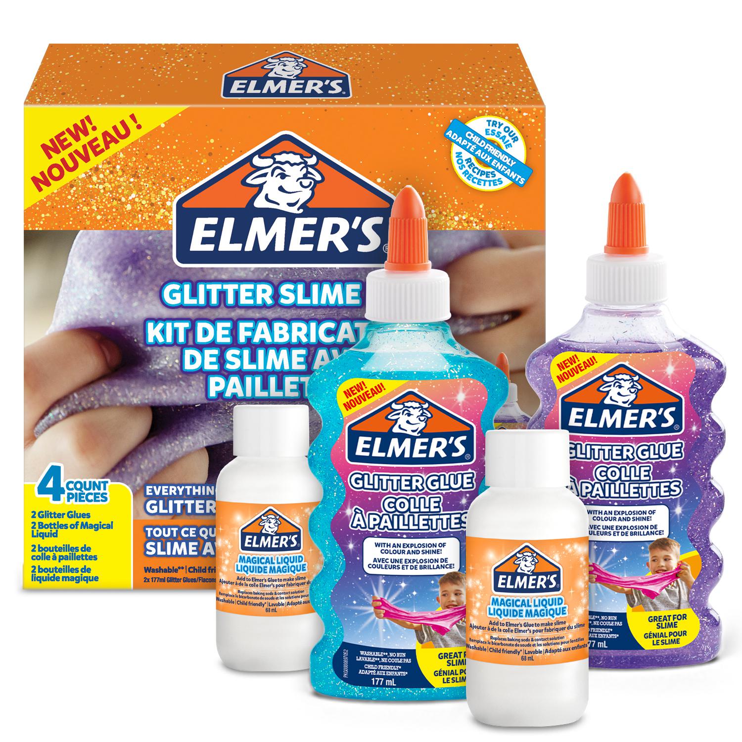 Elmers Glitter Slime Kit 4 Pcs