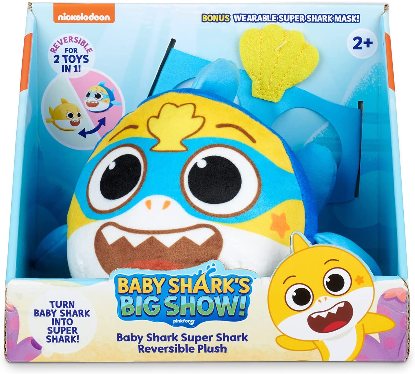 Baby Shark Bs Reversible Plush Super Shark