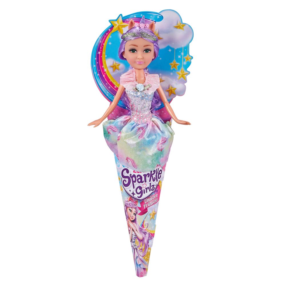 Sparkle Girlz-Dolls-10.5 Inch -Unicorn Princess Cone Assortment – Includes 1