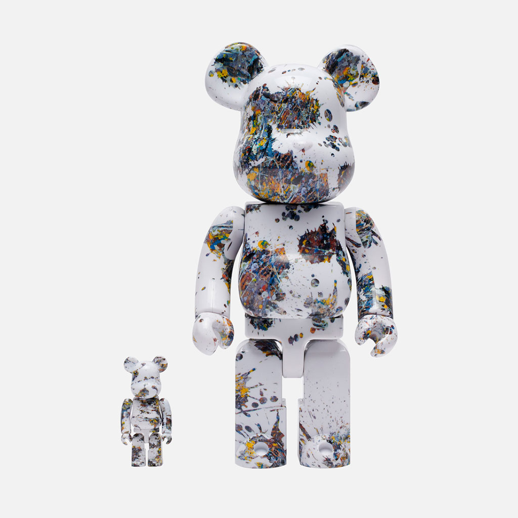 Bearbrick Collectible 400% + 100% Jackson Pollock Studio