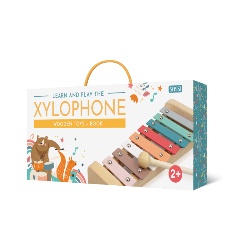 Sassi Book And Wooden Toys Learn And Play The Xylophone
