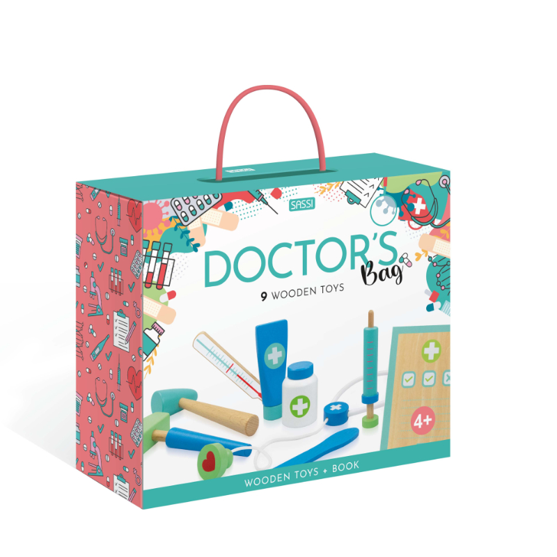 Sassi Book And Wooden Toys The Doctor'Sbag