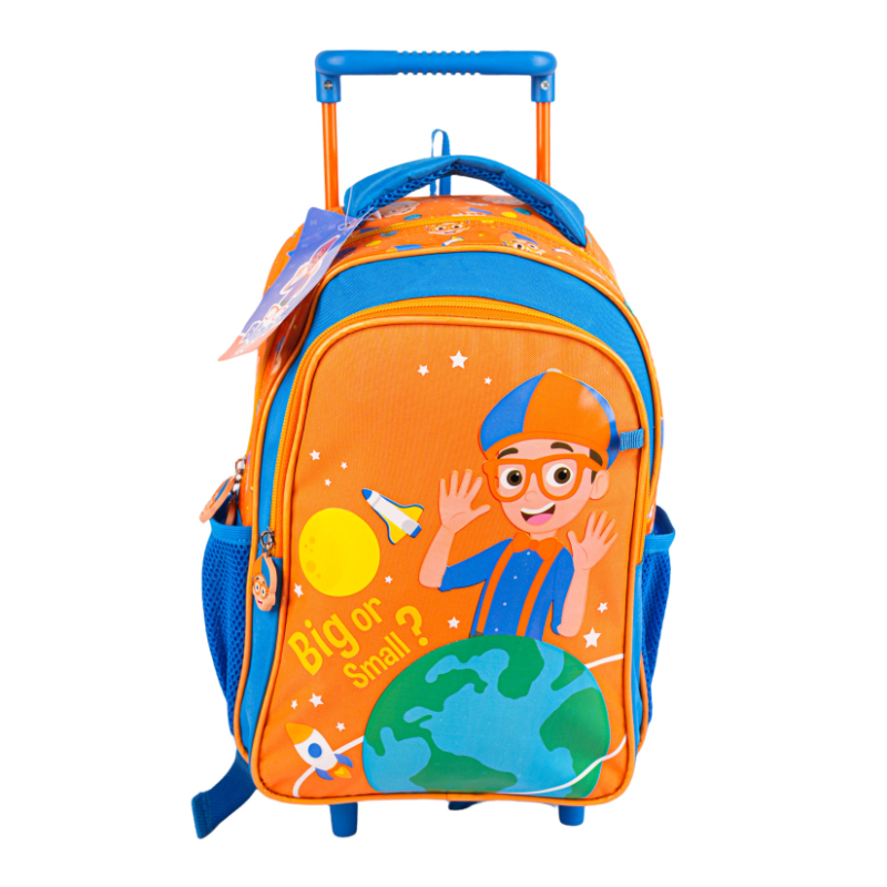 Blippi Trolley Bag 2 Main Compartments And 2 Side Pockets 13