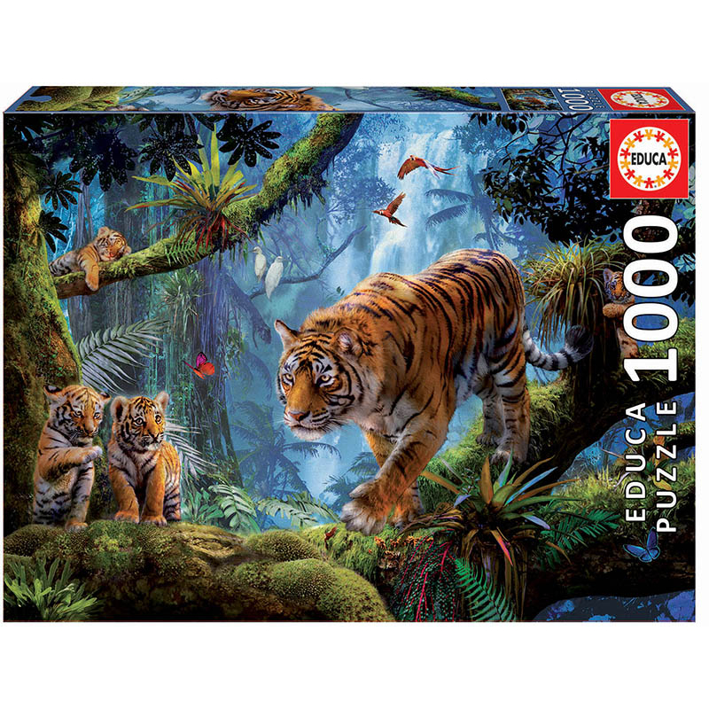 Educa Puzzle 1000 Tigers In The Tree