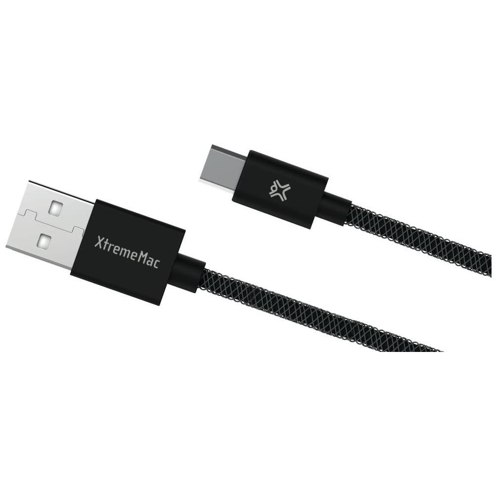Xtrememac 2.5M Gray USB Cable USB A Micro-USB A Black