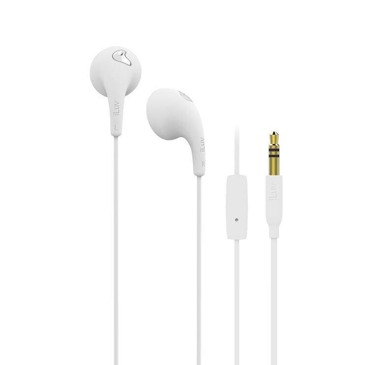 Iluv Bubble Gum Talk In-Ear Binaural Wired White Mobile Headset