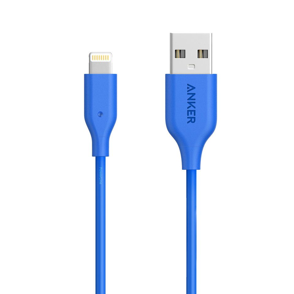 Anker Powerline Lightning 0.9M USB Lightning Blue Mobile Phone Cable
