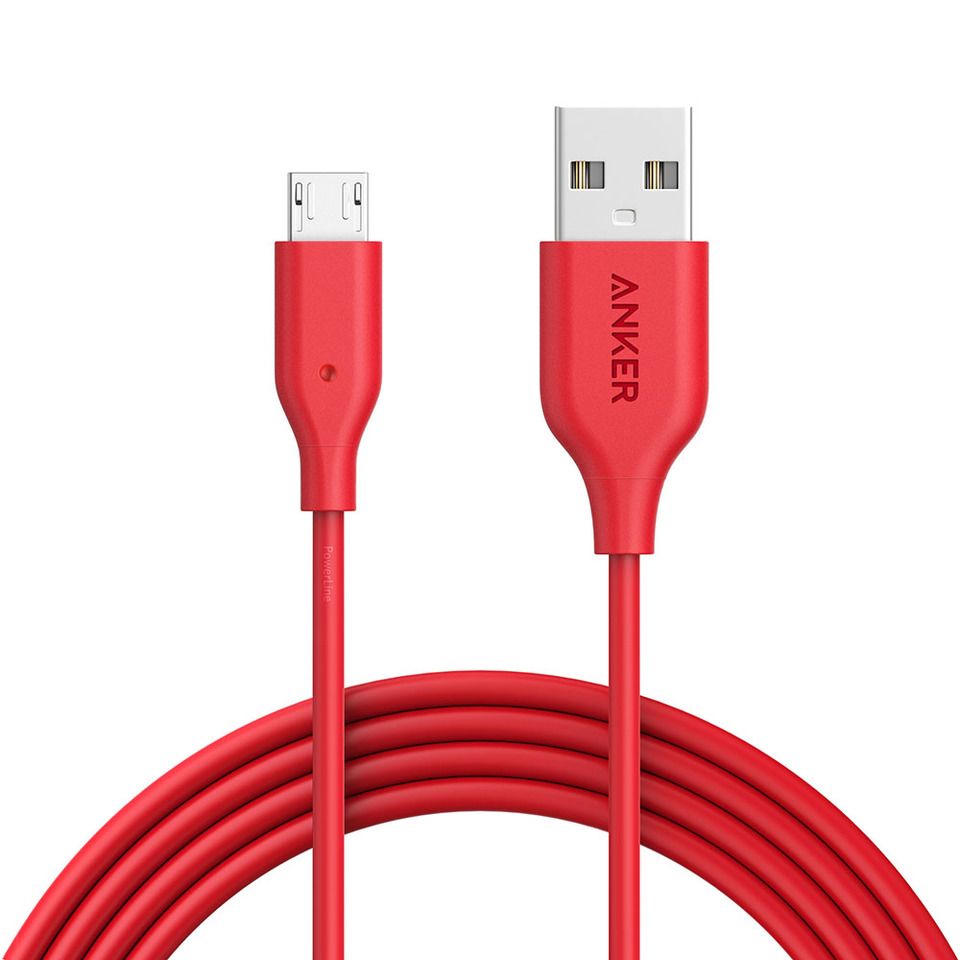 Anker Powerline Micro Usb 6Ft 1.8M Red