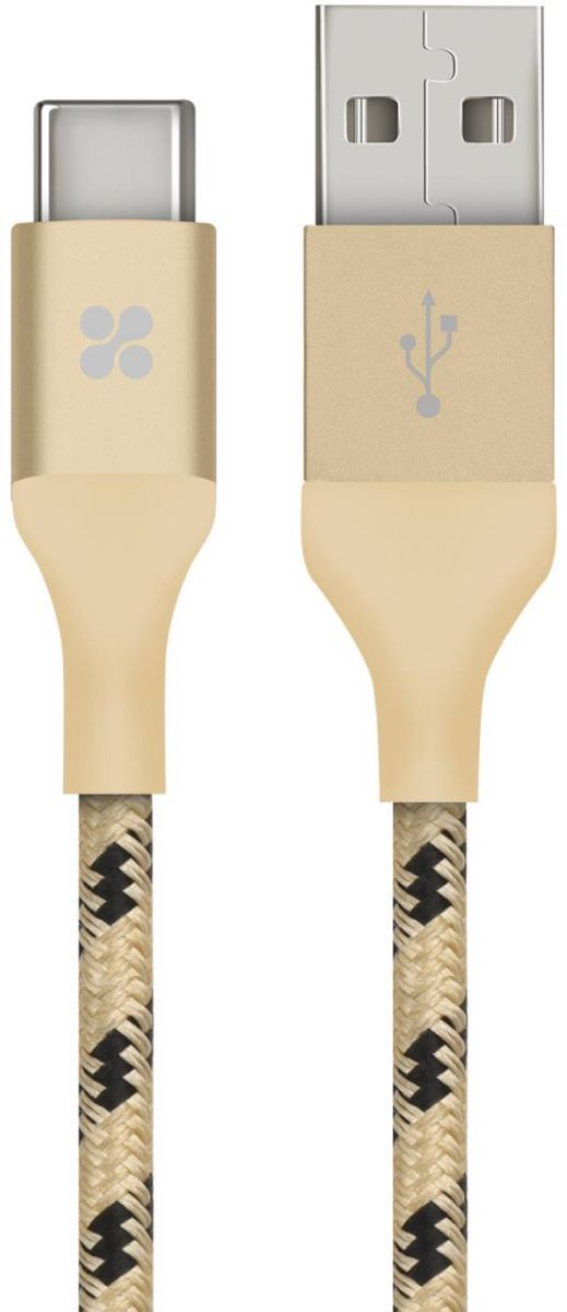 Promate USB Type A to USB 3 1 Type C Gold