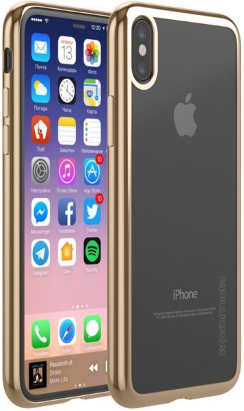 Promate Shock Resistant Protective Apple Iphone X Gold