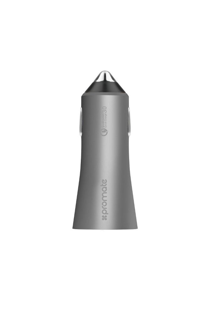 Promate Car Charger Dual Port Qc3 0 Grey