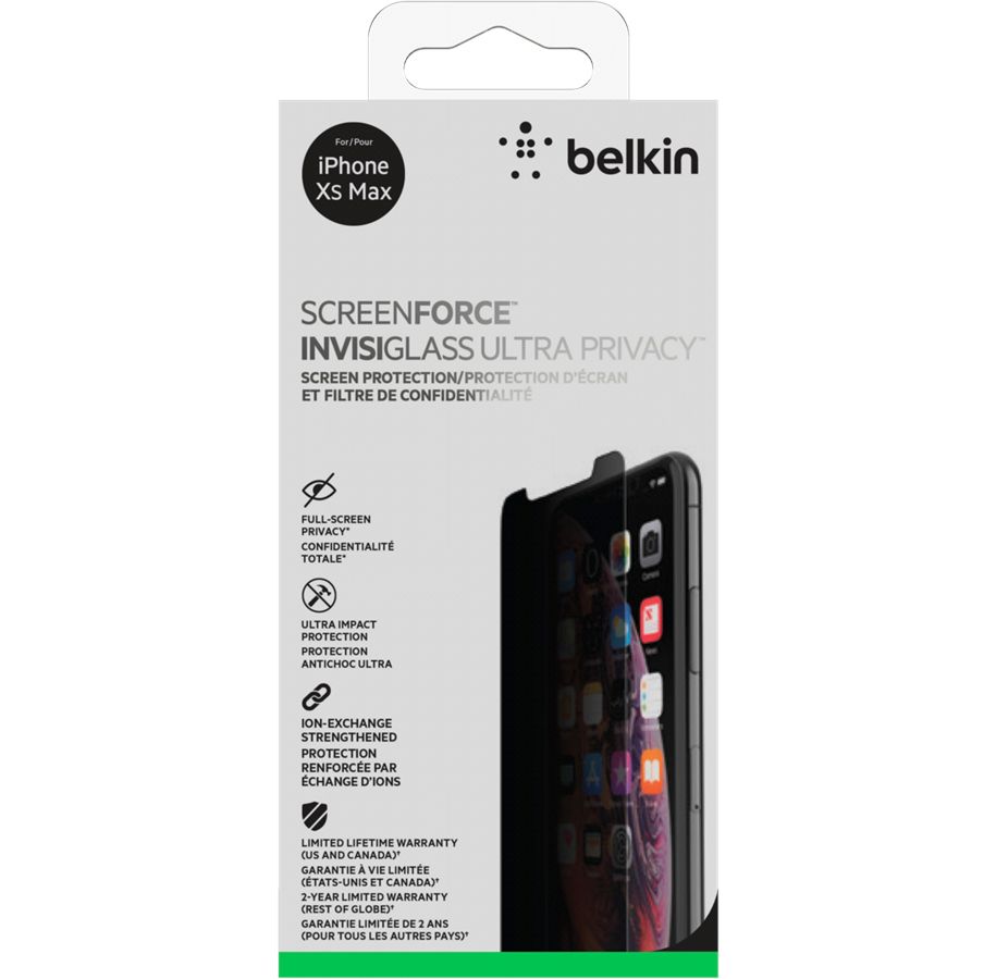 Belkin iPhone XS Max Generic Aluminosilicate Screen Protector Privacy