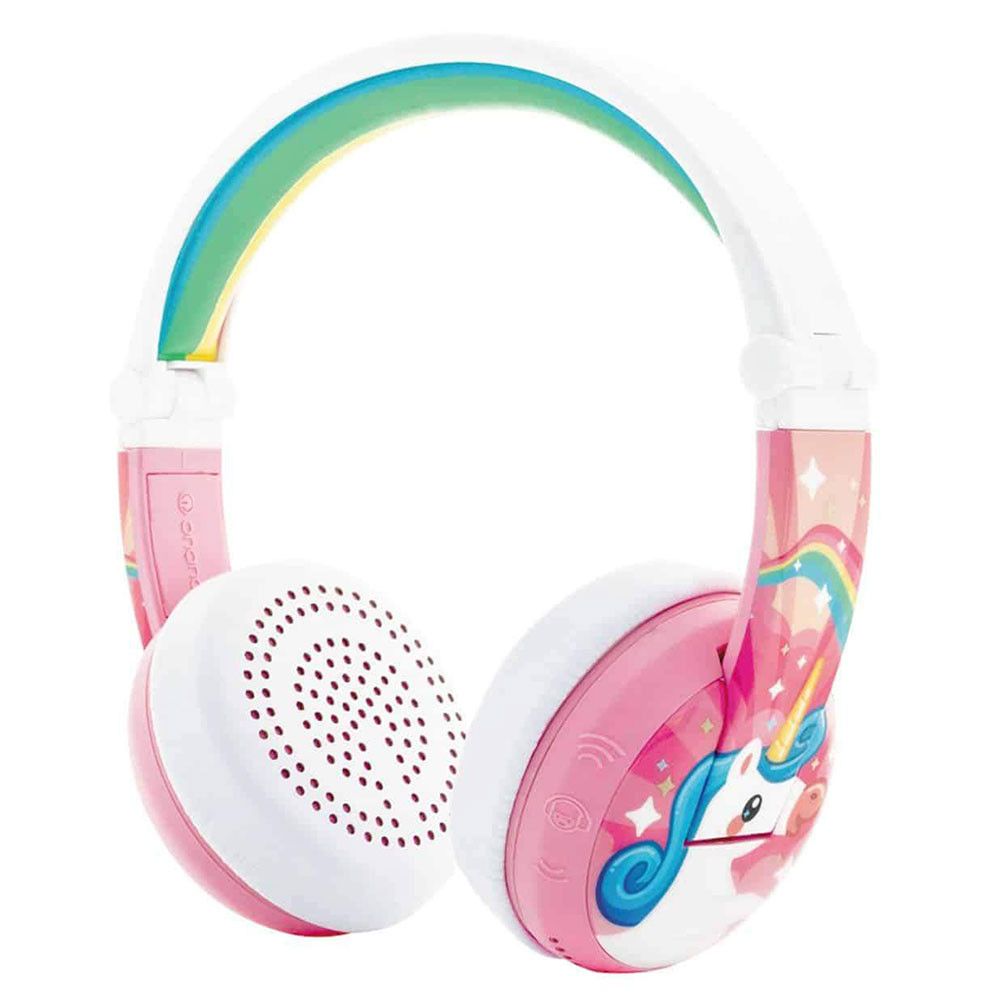 Buddyphones Wave Bluetooth Headphones Waterproof Unicorn Pink