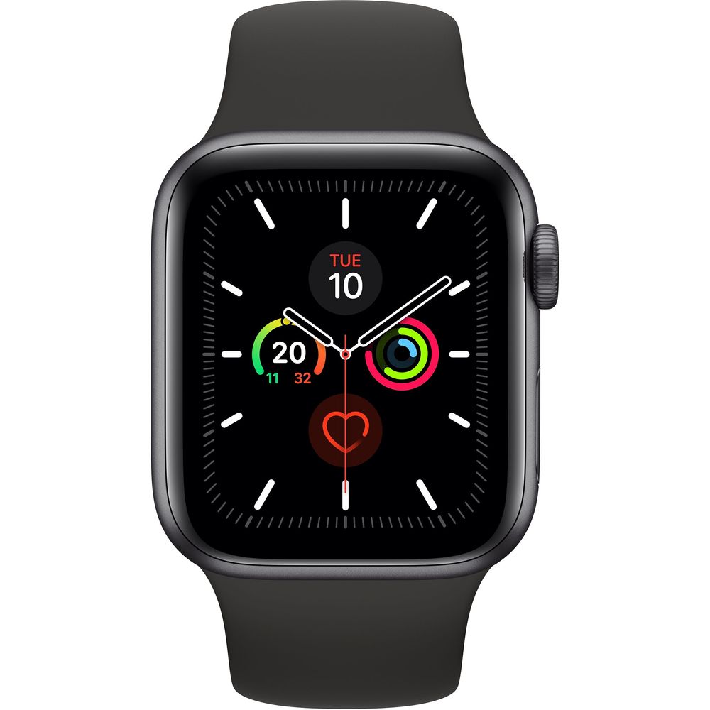 Apple Watch Series 5 GPS 40mm Space Gray Aluminium Case with Black Sport Band