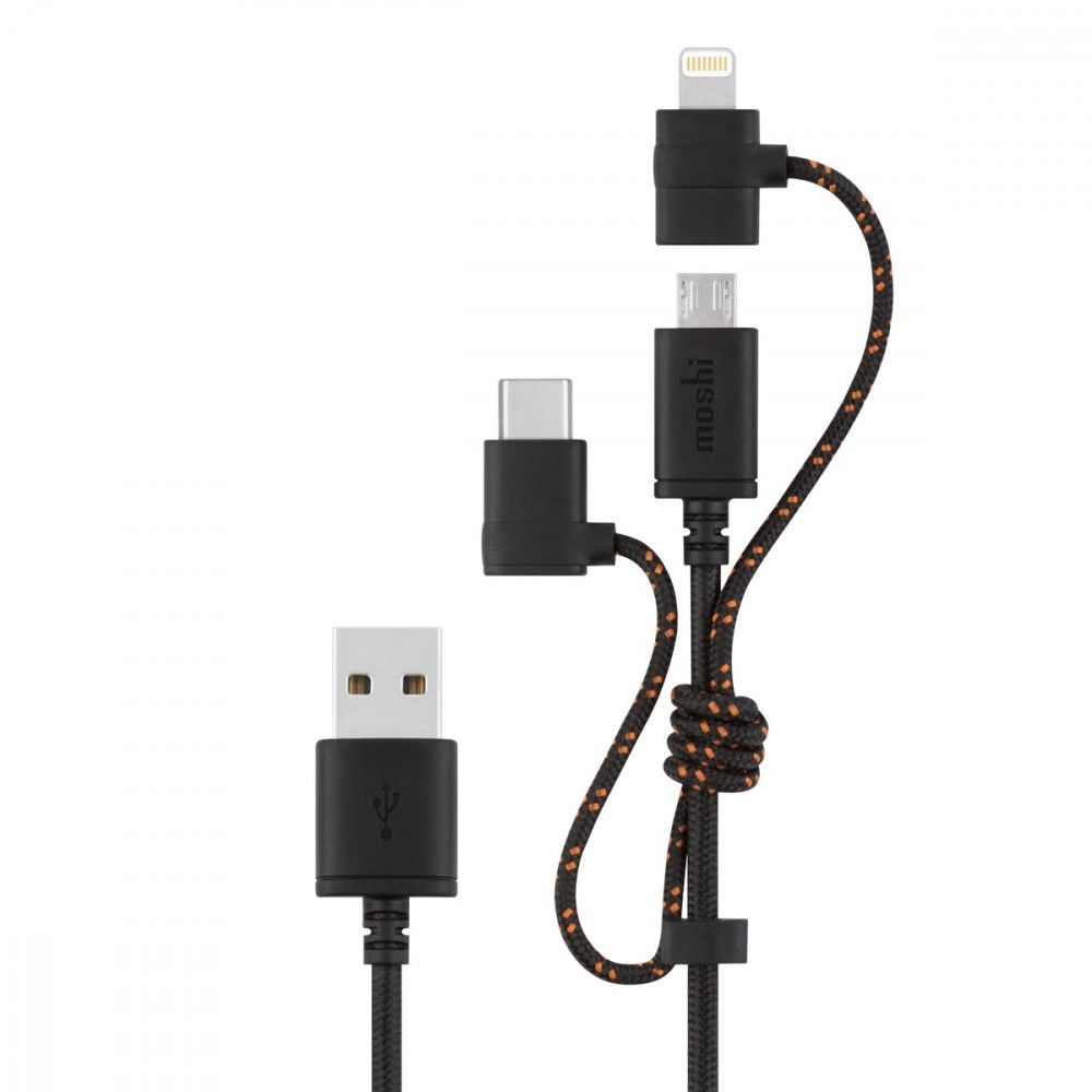 3 in 1 Universal Charging Cable Metro Black