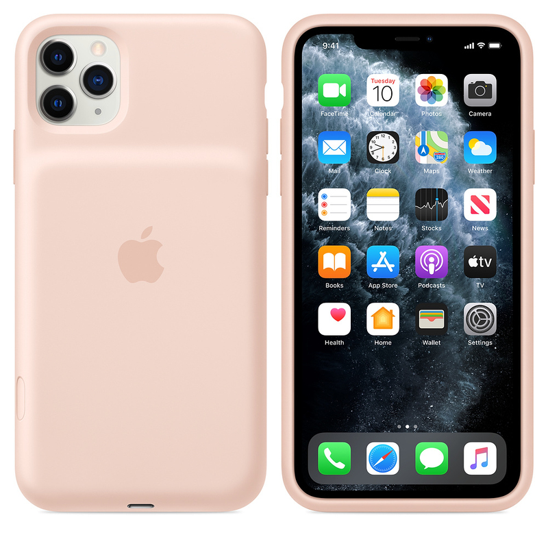Apple iPhone 11 Pro Max Smart Battery Case with Wireless Charging Pink Sand