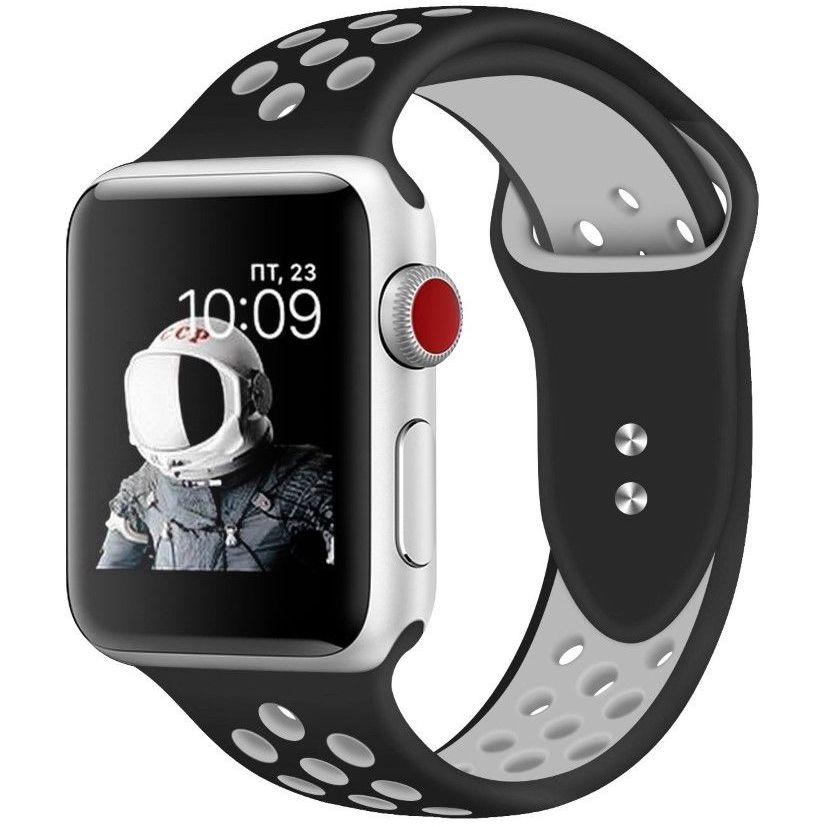 Promate 38mm Apple Watch Band Medium Large Black White