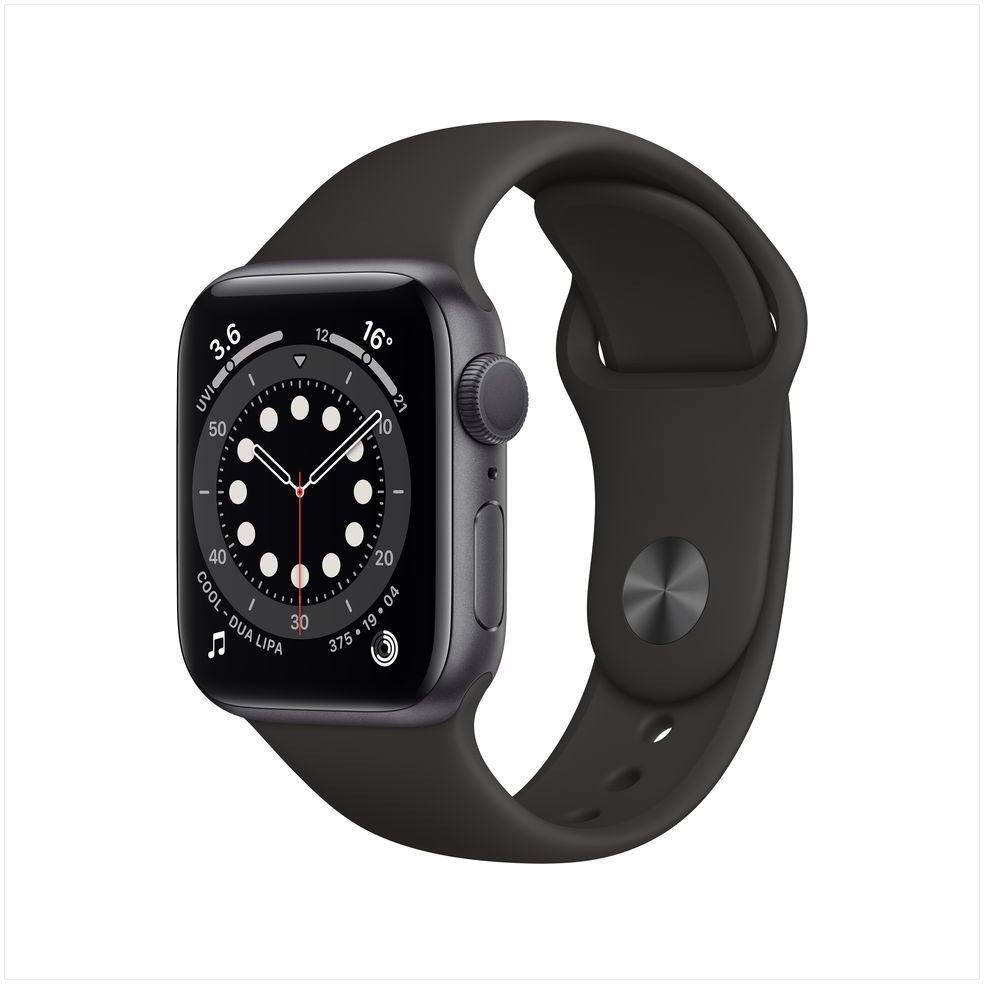 Apple Watch Series 6 GPS 40mm Space Gray Aluminium Case with Black Sport Band