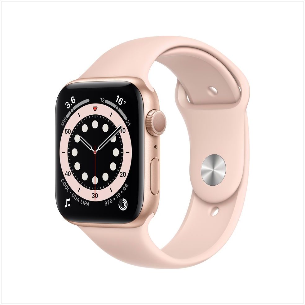 Apple Watch Series 6 GPS 44mm Gold Aluminium Case with Pink Sand Sport Band