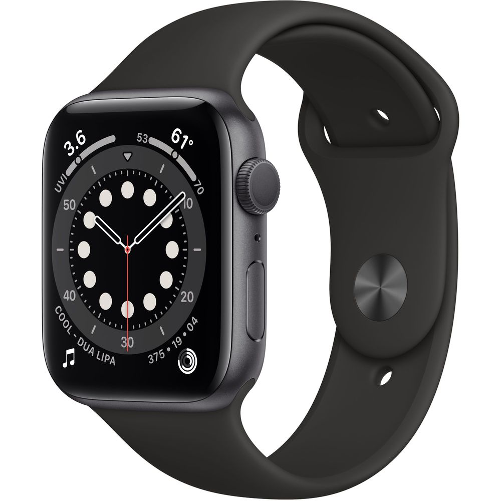 Apple Watch Series 6 GPS 40mm Space Gray Aluminium Case with Black Sport Band