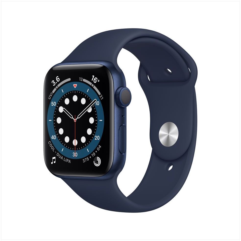 Apple Watch Series 6 GPS 44mm Blue Aluminium Case with Deep Navy Sport Band