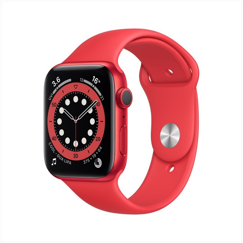 Apple Watch Series 6 GPS 44mm (Product) Red Aluminum Case with Product (Red) Sport Band