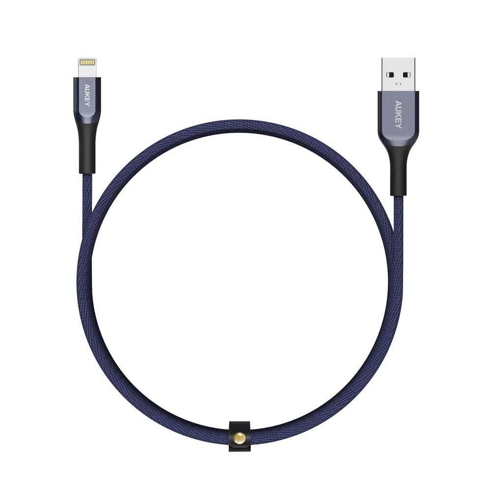 Aukey Lightning to USBa Cable 1.2M Kevlar Dark Blue