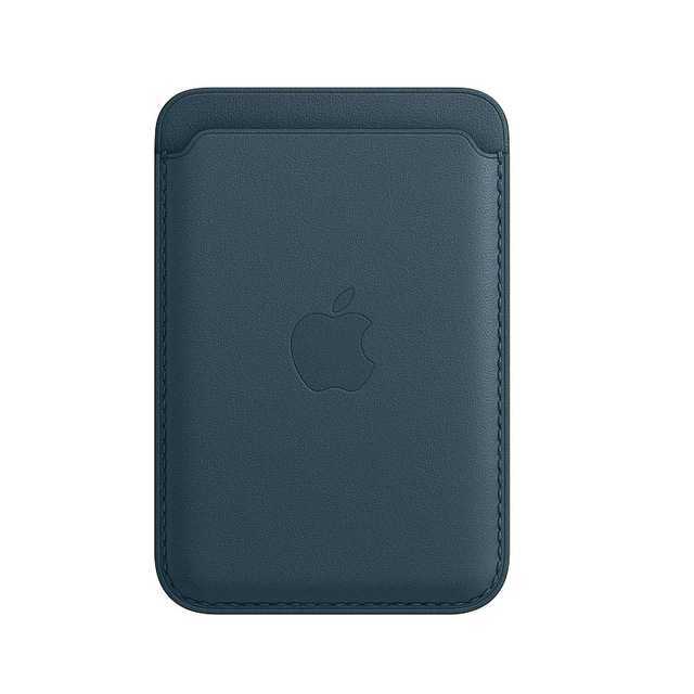 Apple iPhone Leather Wallet with MagSafe Baltic Blue