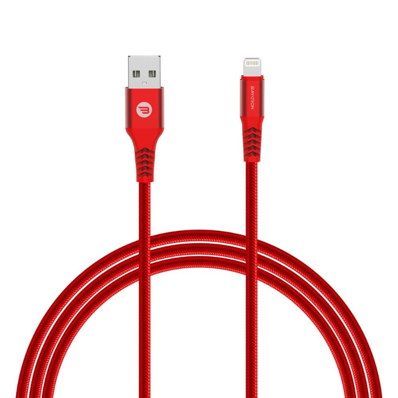 Baykron Cable USB to Lightning 1.2 M MFI Red