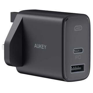 Aukey Pa-F3S Swift Series 32W 2-Port Pdwall Charger - Black