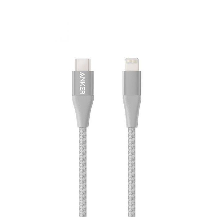 Anker Powerline and II USB C Cable to Lightning 3FT . Silver