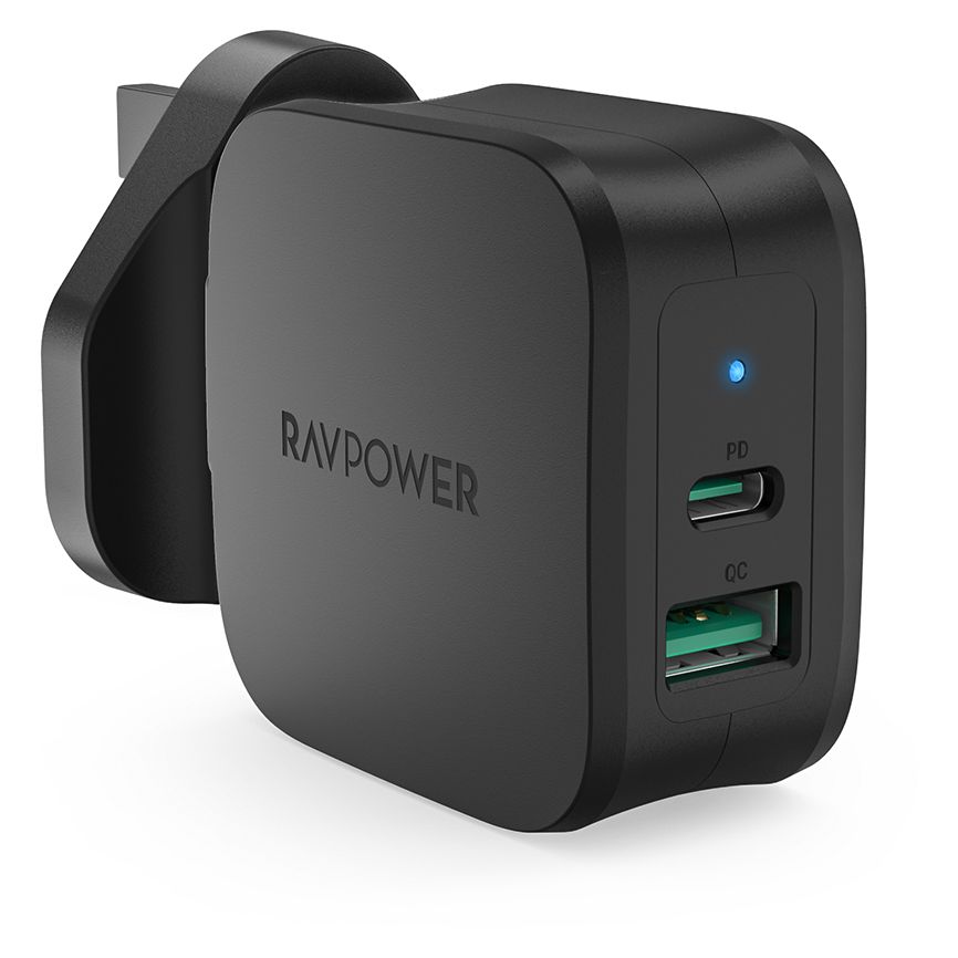 Ravpower Rp-Pc148 20W Pd 2-Port Wall Charger Black