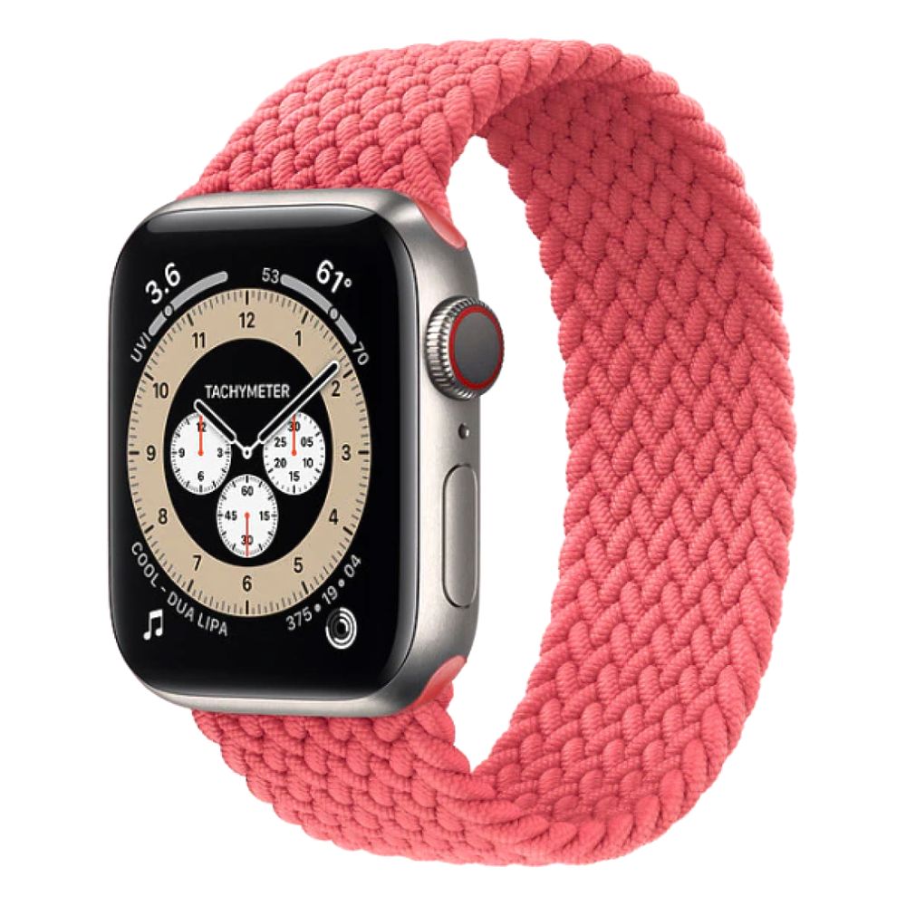 Hyphen Watch Strap - Apple - Braided Watch Band Pink 42-44 mm Medium